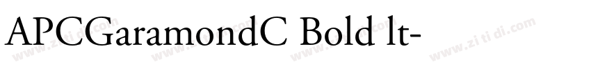 APCGaramondC Bold lt字体转换